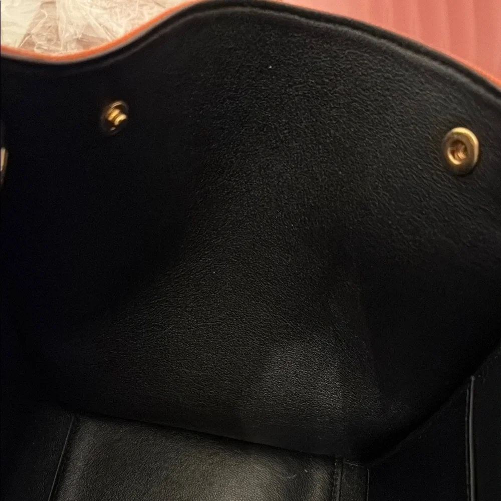 Celine authentic Trapeze Black, Cream and orange Women's Bag canvas and leather - Picture 10 of 13